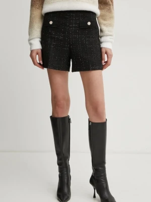 Morgan szorty SHICK damskie kolor czarny wzorzyste high waist SHICK