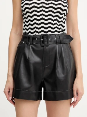 Morgan szorty SHOANE damskie kolor czarny gładkie high waist SHOANE