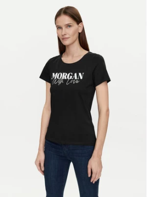 Morgan T-Shirt 241-DUNE Czarny Regular Fit