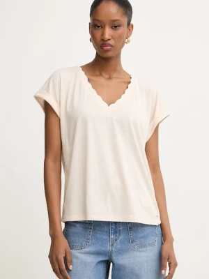 Morgan T-shirt basic damski z wiskozą