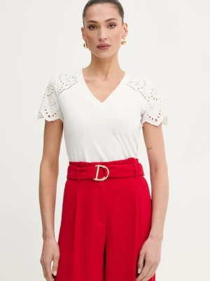 Morgan t-shirt bawełniany damski kolor biały DMATY