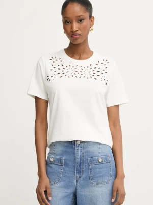 Morgan T-shirt damski bawełniany z elastanem