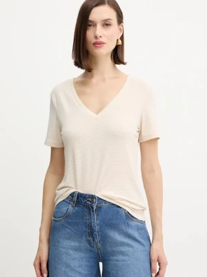 Morgan t-shirt damski kolor beżowy DOLLY