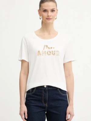 Morgan t-shirt damski kolor beżowy DPEAK