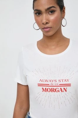 Morgan t-shirt DANAE damski kolor biały