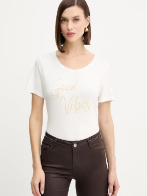 Morgan t-shirt damski kolor biały DGOOD