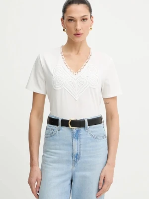 Morgan t-shirt damski kolor biały DOMASKA