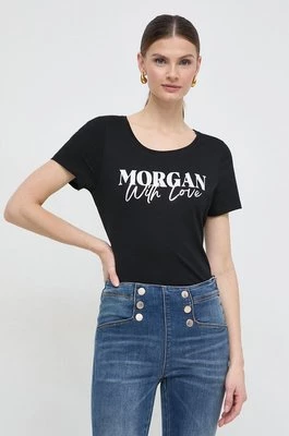 Morgan t-shirt damski kolor czarny