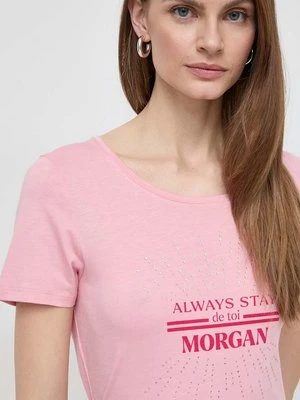 Morgan t-shirt DANAE damski kolor różowy