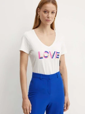 Morgan t-shirt DLUCY damski kolor biały DLUCY