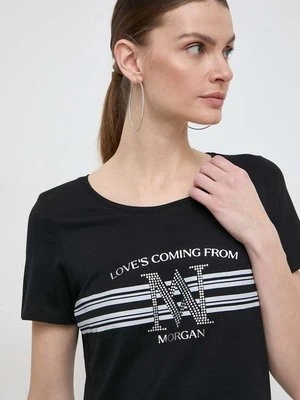 Morgan t-shirt DONNA damski kolor czarny