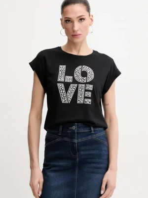 Morgan t-shirt DSILVI damski kolor czarny DSILVI