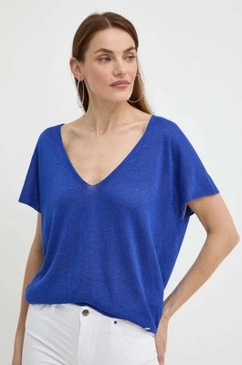 Morgan t-shirt MCOACH damski kolor niebieski MCOACH