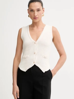 Morgan top damski bawełniany MGILET beżowy