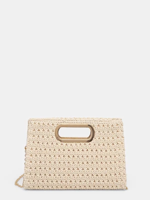 Morgan torebka crossbody damska pleciona beżowy