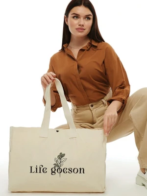 MORI Shopper bag w kolorze kremowym - 50 x 36 x 12 cm rozmiar: onesize