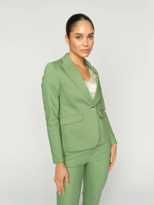 MOS MOSH Blezer damski Kobiety Bawełna zielony jednolity,