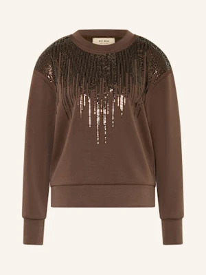 Mos Mosh Bluza Nierozpinana Mmneve Z Cekinami braun