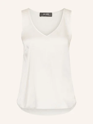 Mos Mosh Bluzka Bez Rękawów Mmastrid Z Jedwabiu weiss