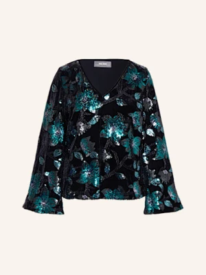 Mos Mosh Bluzka Mmlizza Z Aksamitu, Z Cekinami gruen