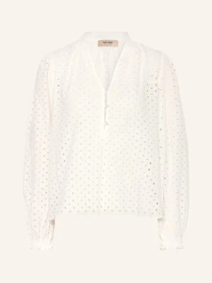 Mos Mosh Bluzka Mmtazzin Z Koronki Ażurowanej weiss