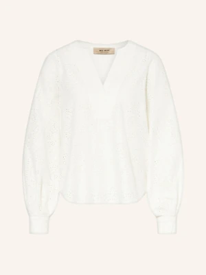 Mos Mosh Bluzka Mmyen Sina Z Dziurkowanej Koronki weiss