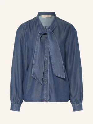 Mos Mosh Bluzka Z Kokardą Mmpaloma W Stylu Jeansowym blau GRANATOWY