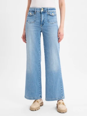 MOS MOSH Dżinsy bootcut - MMColette Kobiety niebieski jednolity,
