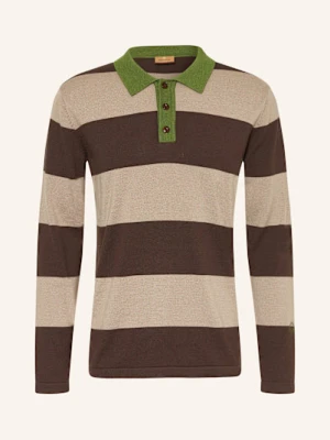 Mos Mosh Gallery Koszulka Polo Z Dzianiny Mmgroyal braun