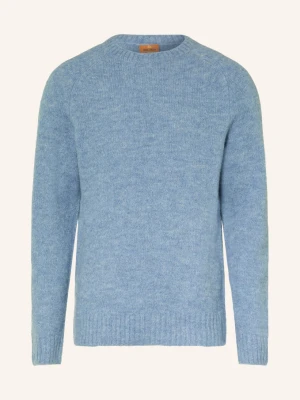 Mos Mosh Gallery Sweter Mmgcarlos Z Alpaki blau JASNONIEBIESKI