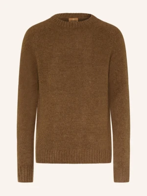 Mos Mosh Gallery Sweter Mmgcarlos Z Alpaki braun BRĄZOWY