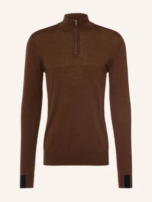 Mos Mosh Gallery Sweter Typu Troyer Mmgadam braun BRĄZOWY