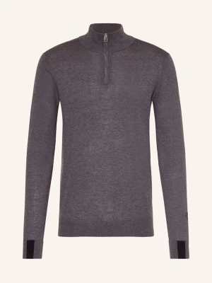 Mos Mosh Gallery Sweter Typu Troyer Mmgadam grau CZIEMNOSZARY