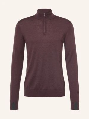 Mos Mosh Gallery Sweter Typu Troyer Mmgadam rot CIEMNOCZERWONY