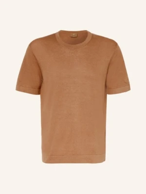 Mos Mosh Gallery Sweter Z Dzianiny Mmgcrowe Z Lnem braun