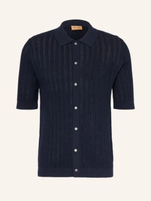 Mos Mosh Gallery Sweter Z Dzianiny Mmgdario O Kroju Slim Fit blau