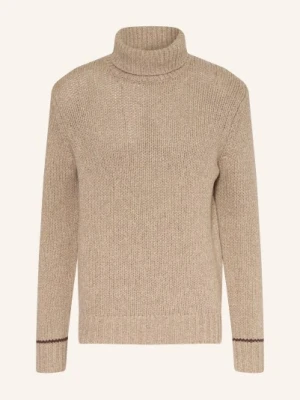 Mos Mosh Gallery Sweter Z Golfem Mmggiorgio beige