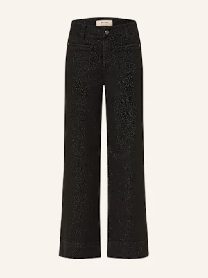 Mos Mosh Jeansy Wide Leg Mmsoey Shimmer Z Błyszczącą Przędzą schwarz