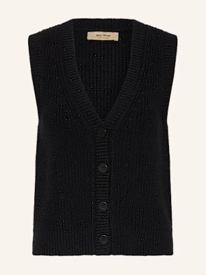 Mos Mosh Kamizelka Dzianinowa Mmkirby Z Błyszczącą Przędzą schwarz