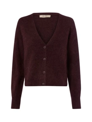 MOS MOSH Kardigan damski z zawartością alpaki - MMThora Kobiety Sztuczne włókno lila jednolity,