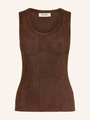 Mos Mosh Kardigan Mmrelana Z Błyszczącą Przędzą braun