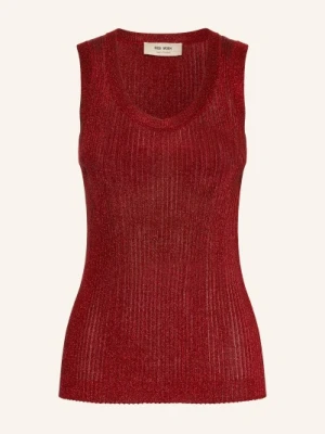 Mos Mosh Kardigan Mmrelana Z Błyszczącą Przędzą rot