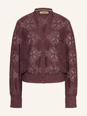 Mos Mosh Koszula Monia Z Dziurkowanej Koronki rot