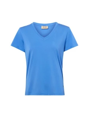 MOS MOSH Koszulka damska MMDala Kobiety Sztuczne włókno niebieski jednolity,