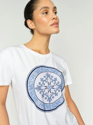 MOS MOSH Koszulka damska - MMJudd Kobiety Dżersej niebieski|biały nadruk,