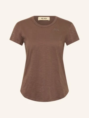 Mos Mosh Koszulka Mmsafina Z Kamieniami Ozdobnymi braun