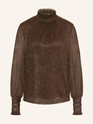 Mos Mosh Koszulka Z Długim Rękawem Mmximena Z Błyszczącą Przędzą braun