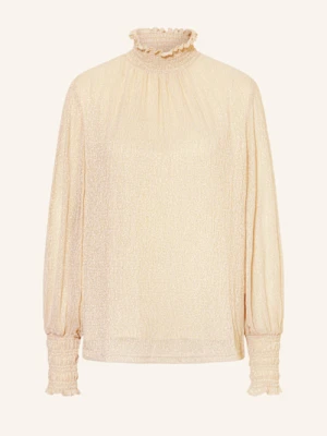 Mos Mosh Koszulka Z Długim Rękawem Mmximena Z Błyszczącą Przędzą gold