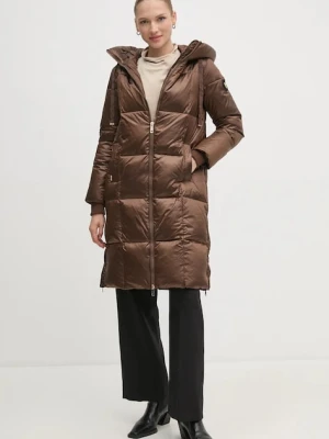 Mos Mosh kurtka puchowa damska kolor brązowy zimowa