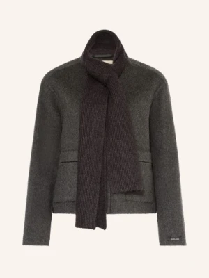 Mos Mosh Kurtka Z Klapami Mmmaria Z Odpinanym Szalikiem grau